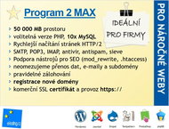 Webhosting 50GB s HTTPS + registrace domény zdarma - Voucher: