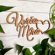 Dvě jména ze dřeva (zadáte vlastní jména) - Voucher: