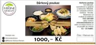 Dárkový poukaz v hodnotě 1000 Kč do japonsko korejské restaurace Misone v Ostravě Porubě - Voucher: