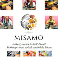Dárkový poukaz Misamo Workshop - tvorba skleněných perliček u sklářského kahanu - Voucher: