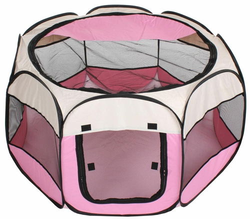 Merco, Pet Octagonal ohrádka pro psy bílá-růžová - Ohrádka pro psa - Hlavní obrázek