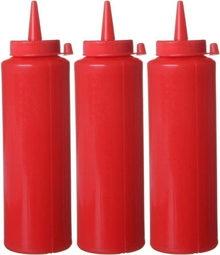 Hendi Dispensing bottles - red - 0.35 L - o55x(H)205 mm - Dispensing Bottle - Main image