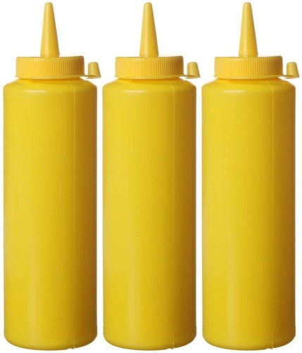 Hendi Dispensing bottles - yellow - 0.7 L - o70x(H)240 mm - Dispensing Bottle - Main image