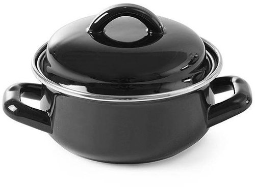Hendi Soup and sauce pot - with lid - black - 0.6 L - o135x(H)103 mm - Pot - Main image