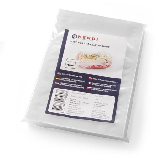 Hendi Vacuum bags - 100 pcs - 140x200 mm - Vacuum Bags - Main image
