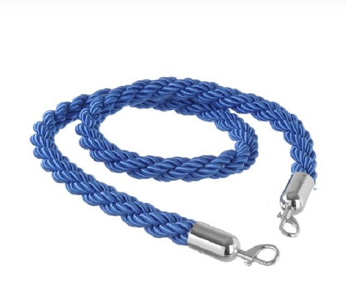 Hendi Rope barriers - blue with polished staple - L 1500 mm - Gastro Equipment - Main image