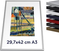 Fotorámeček THALU Kovový rám 29,7x42 A3 cm Černá  - Fotorámeček