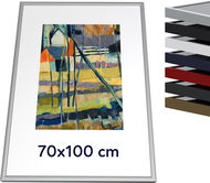Fotorámeček THALU Kovový rám 70x100 cm Černá  - Fotorámeček
