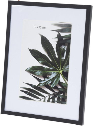 Home Styling Collection Metal photo frame, passe-partout 20,8 × 15,5 × 1 cm, black - Photo Frame - Main image