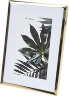 Home Styling Collection Metal photo frame, passe-partout 20,8 × 15,5 × 1 cm, gold - Photo Frame