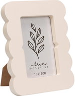 Home Styling Collection BASE photo frame with corrugated edge 16 × 2,2 × 20,8 cm, light beige - Photo Frame