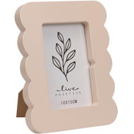 Home Styling Collection BASE photo frame with corrugated edge 16 × 2,2 × 20,8 cm, beige - Photo Frame