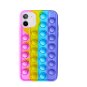 Rappa Pop it 26 bublin für iPhone 12 pastellfarbener Regenbogen - Handyhülle