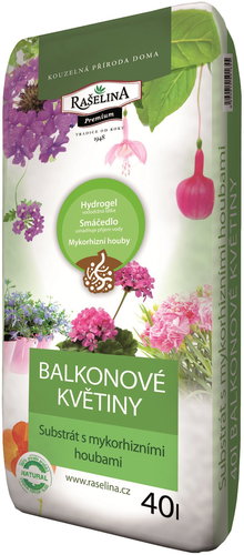 RAŠELINA SOBĚSLAV PREMIUM Mycorrhizal substrate for balcony flowers 40l - Substrate - Main image