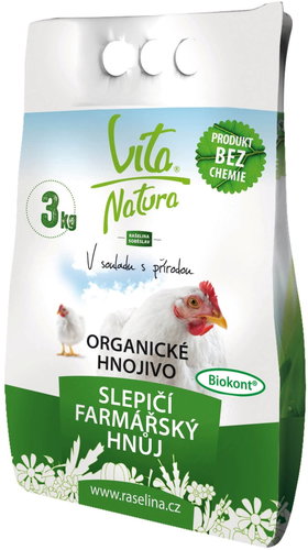 RAŠELINA SOBĚSLAV Vita Natura Farmed manure chicken 3kg - Fertiliser - Main image