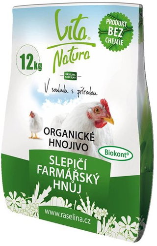 RAŠELINA SOBĚSLAV Vita Natura Farmer's manure chicken 12kg - Fertiliser - Main image