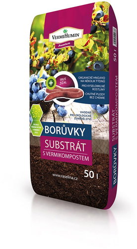 RAŠELINA SOBĚSLAV PREMIUM with vermikomposium for blueberries and cranberries 50l - Substrate - Main image