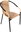 DS586-2 Garden chair RATAN, black/beige