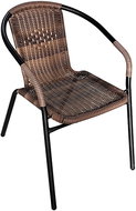 Aga DS586-3 Zahradní židle RATAN, černá/hnědá - Garden Chair