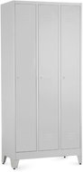 Rauman metal wardrobe on reg. legs 90 × 50 × 191.5 cm, cylindrical. lock, RAL 7035 - Workshop Furniture Set