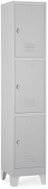 Rauman 3-box metal wardrobe on legs, swivel lock, RAL 7035 - Workshop Furniture Set