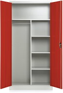 Rauman metal wardrobe, top hat. lock, RAL 3000 - Workshop Furniture Set