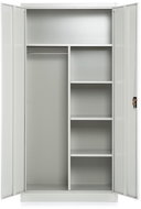 Rauman metal wardrobe, top hat. lock, RAL 7035 - Workshop Furniture Set