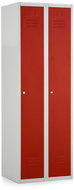 Rauman metal double wardrobe 60 × 50 × 180 cm, cylindrical. lock, RAL 3000 - Workshop Furniture Set