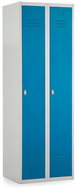 Rauman metal double wardrobe 60 × 50 × 180 cm, swivel lock, RAL 5012 - Workshop Furniture Set