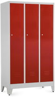Rauman metal wardrobe on reg. legs 90 × 50 × 161.5 cm, cylindrical. lock, RAL 3000 - Workshop Furniture Set