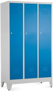 Rauman metal wardrobe on reg. legs 90 × 50 × 161.5 cm, cylindrical. lock, RAL 5012 - Workshop Furniture Set