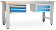 Rauman work table Solid OAK-22, length 180 cm, 2 hanging boxes, oak - Workbench
