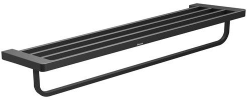 RAVAK TD 330.20 Towel shelf with holder black - Towel Rack - Main image