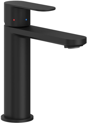 RAVAK CR II 014.21BL BeCool Basin mixer 175 mm, without spout, black - Tap - Main image