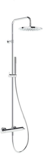 Ravak TE 095.00CR Shower column with thermostatic mixer, fixed, with shower set, chrome - Tap - Main image