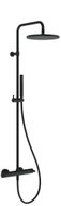 Ravak TE 095.20BLM Shower column with thermostatic mixer, fixed, with shower set, black matt - Tap
