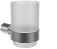 Ravak FD 210.30SSB Holder with glass, brushed stainless steel - Toothbrush Holder Cup