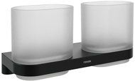 Ravak CR II 220.20BLM Holder with glasses, black matt - Toothbrush Holder Cup