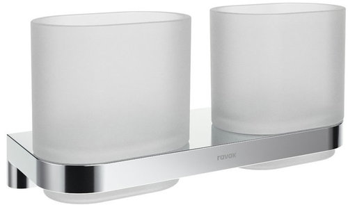 Ravak CR II 220.00CR Holder with glasses, chrome - Toothbrush Holder Cup - Main image