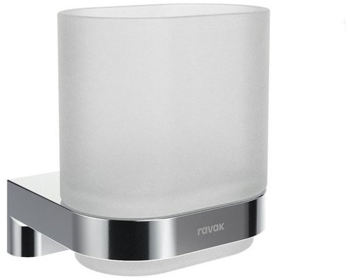 Ravak CR II 210.00CR Holder with glass, chrome - Toothbrush Holder Cup - Main image