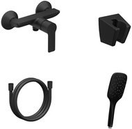 Ravak SL 032.20BLM. +S Wall-mounted shower mixer with shower set, black matt - Shower Set