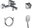 022.00CR. +S Wall-mounted bath mixer with shower set, chrome