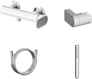 Ravak EL 032.00CR. +S Wall-mounted shower mixer with shower set, Chrome - Shower Set