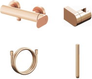 Ravak EL 032.60RGB. +S Wall-mounted shower mixer with shower set, Rose Gold Brushed - Shower Set