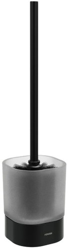 Ravak CR II 411.20BLM Toilet brush with bowl, black matt - Toilet Brush - Main image