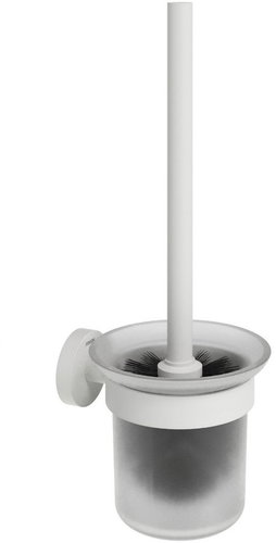 Ravak KN 410.10WHM Holder with toilet brush and container, white matt - Toilet Brush - Main image