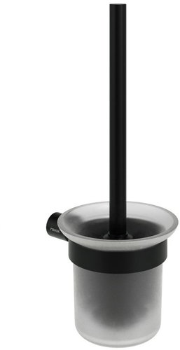 Ravak FD 410.20BLM Holder with toilet brush and container, black matt - Toilet Brush - Main image
