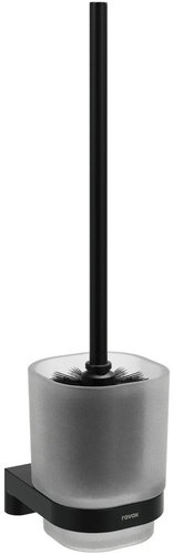 Ravak CR II 410.20BLM Holder with toilet brush and container, black matt - Toilet Brush - Main image