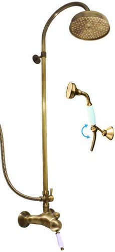 Slezák-RAV L581.5/3SM Labe Shower mixer, old brass - Tap - Main image
