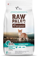 RAW PALEO Sterilised Cat - Dry Food with Chicken, Tuna and Salmon for Adult Cats 2kg - Cat Kibble